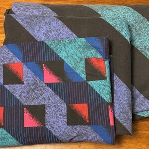 80’s Modern New Wave Geometric Bedding Sheet Set - Queen Size